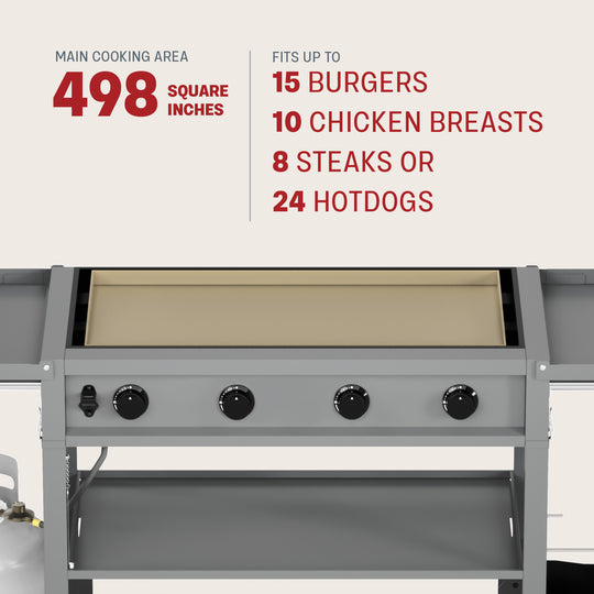 TYTUS Fresno 4-Burner Flat Top Griddle