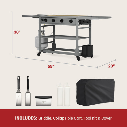 TYTUS Fresno 4-Burner Flat Top Griddle