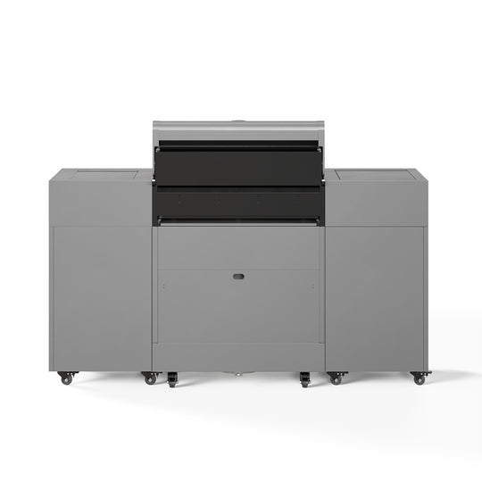 TYTUS Fresno 4-Burner Gas Grill Island with Side Burner and Ice Bucket in Gunmetal Gray