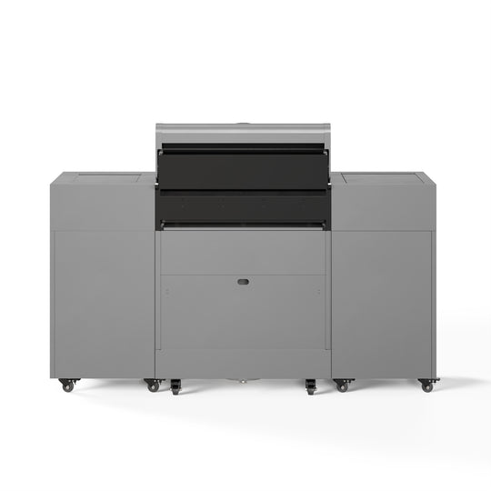 TYTUS Fresno 4-Burner Gas Grill Island with Side Burner and Ice Bucket in Gunmetal and Ash Stone