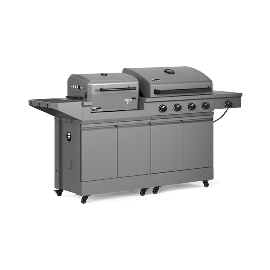 TYTUS Modular Duo with 4-Burner Gas Grill and Charcoal Grill