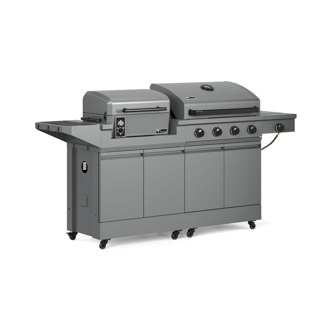 TYTUS Modular Duo with 4-Burner Gas Grill and Pellet Grill