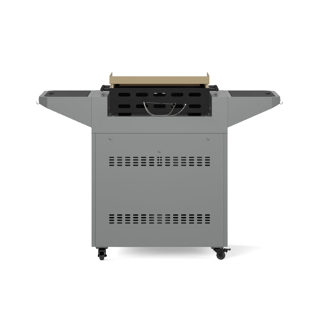 TYTUS Emberwood 2-Burner 22” Gas Tabletop Griddle with Grill and Prep Cart