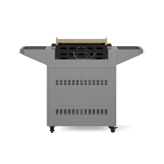 TYTUS Emberwood 2-Burner 22” Gas Tabletop Griddle with Grill and Prep Cart