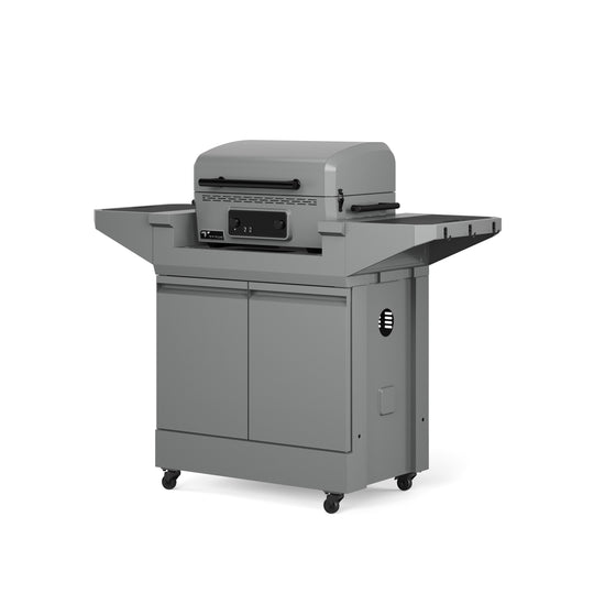 TYTUS Emberwood Electric Tabletop Grill and Griddle with Grill and Prep Cart