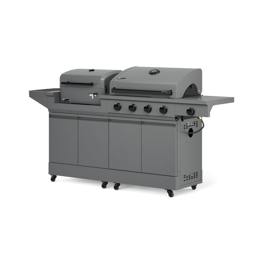 TYTUS Modular Duo with 4-Burner Gas Grill and Charcoal Grill