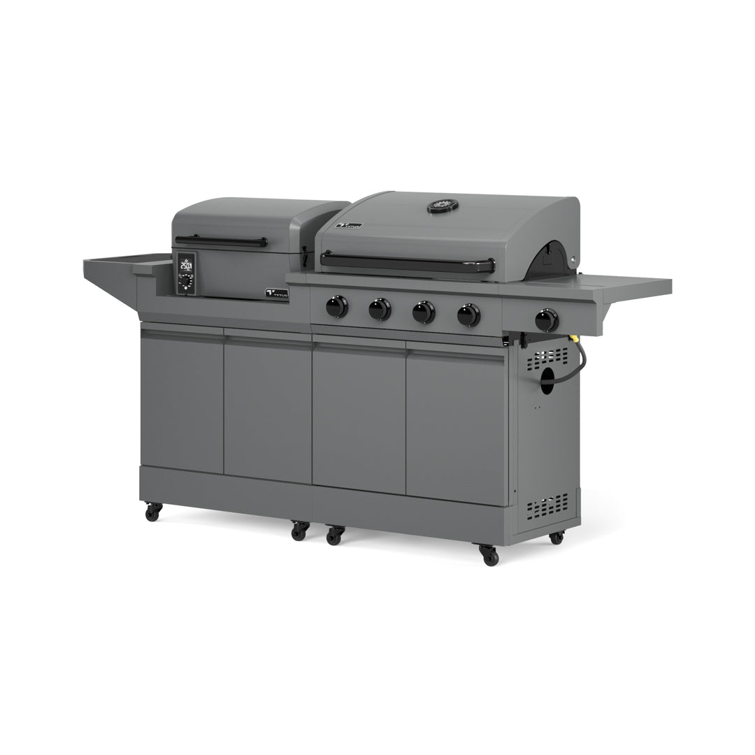TYTUS Modular Duo with 4-Burner Gas Grill and Pellet Grill