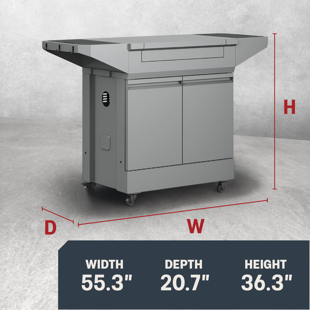 TYTUS Emberwood Grill and Prep Cart
