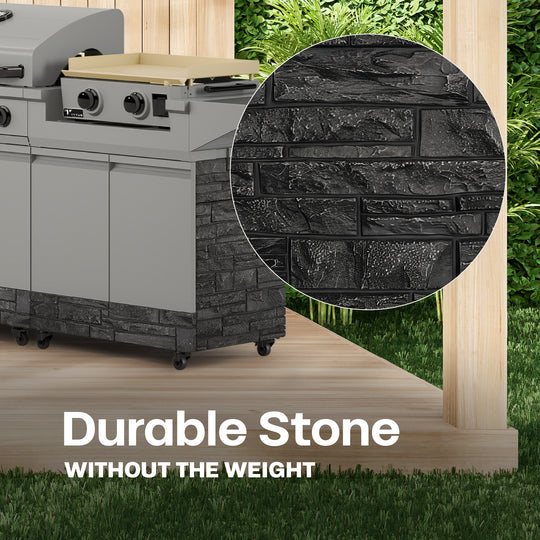 TYTUS Graphite Faux Stone Panel Set