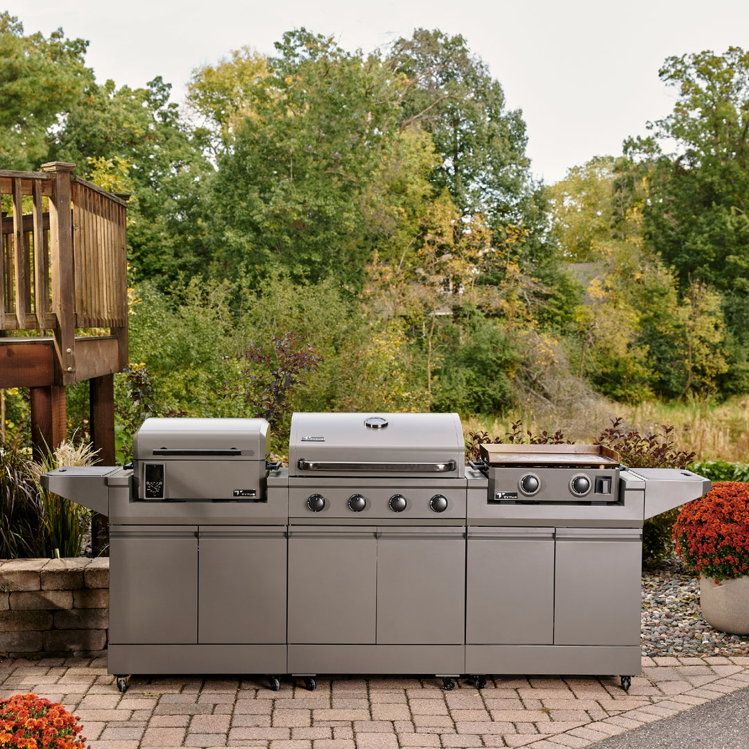 TYTUS Modular Trio with 4-Burner Gas Grill, Pellet Grill and 2-Burner Gas Griddle