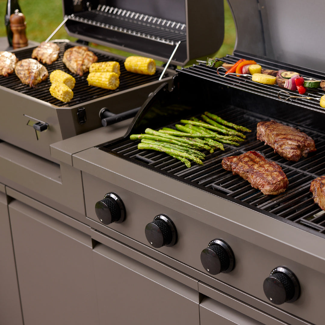 TYTUS Modular Duo with 4-Burner Gas Grill and Charcoal Grill