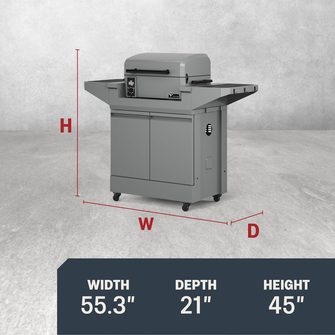 TYTUS Emberwood Tabletop Pellet Grill with Grill and Prep Cart