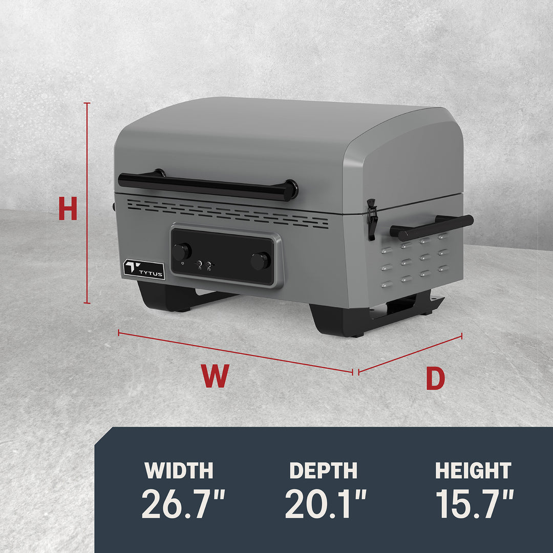 TYTUS Emberwood Electric Tabletop Grill and Griddle