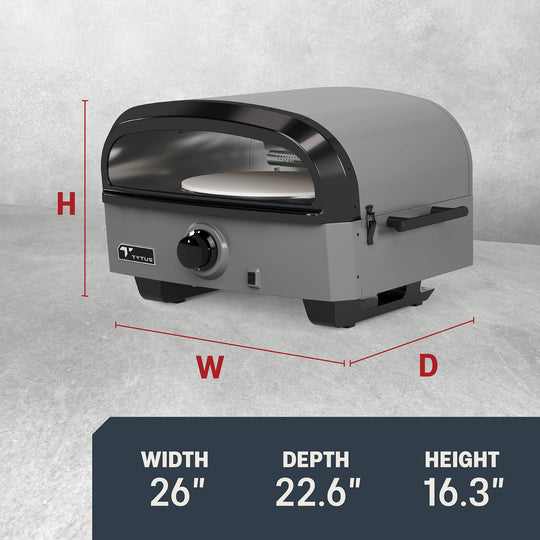 TYTUS Emberwood Gas Tabletop Pizza Oven