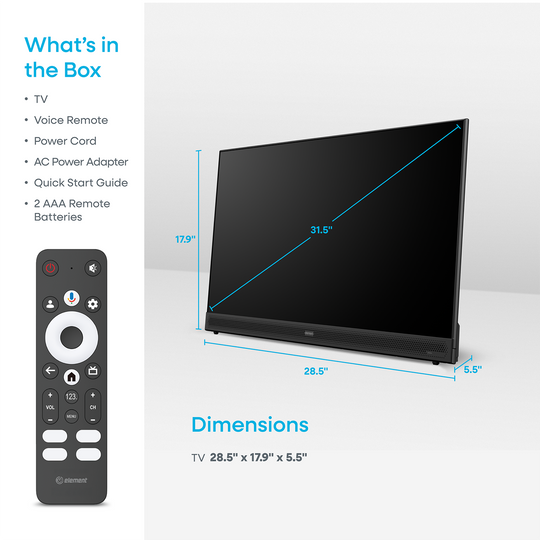 Element 32" 1080p Portable Google TV