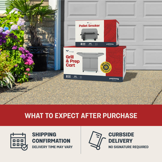 TYTUS Emberwood Tabletop Pellet Grill with Grill and Prep Cart