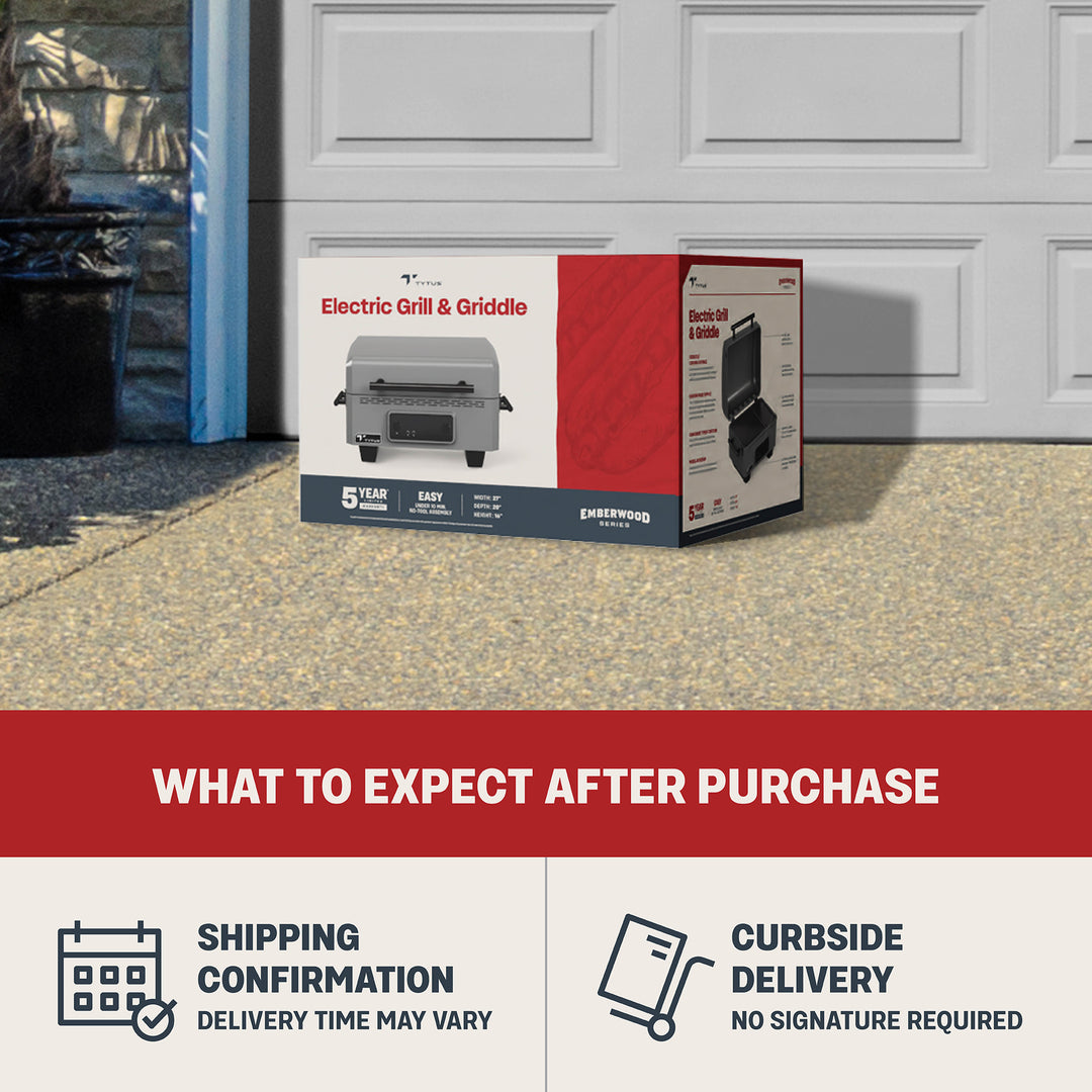 TYTUS Emberwood Electric Tabletop Grill and Griddle