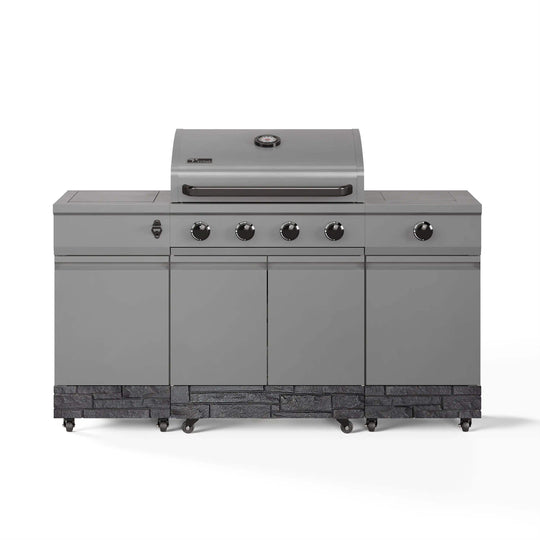 Fresno 5-Burner LP/NG Convertible Grill in Gunmetal + Graphite Stone - TYTUS Grills