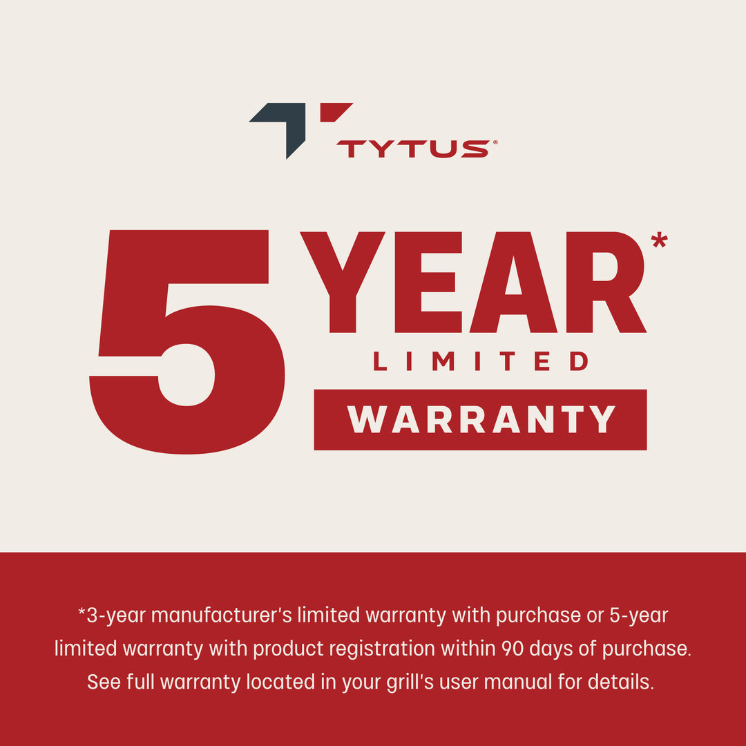 TYTUS 5 Year Limited Warranty Badge: Confidence in Outdoor Grilling Solutions