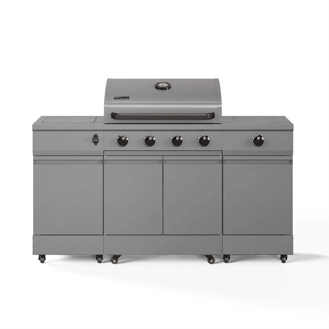 Fresno Series Gunmetal Gray Fresno 5-Burner LP/NG Convertible Grill in Gunmetal - TYTUS Grills