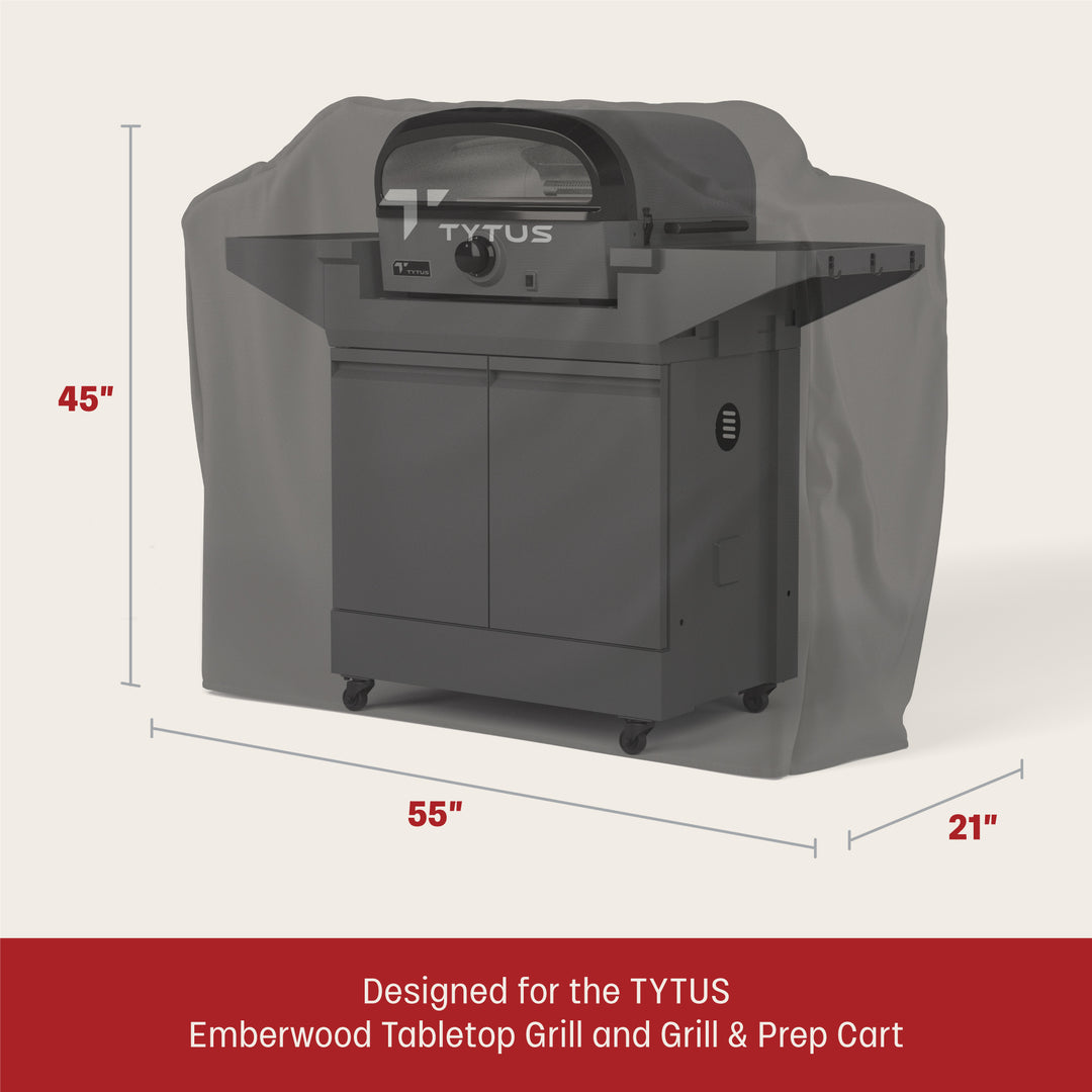 TYTUS Emberwood Tabletop Grill & Prep Cart Dimensions: Perfect for Patio Grilling Solutions
