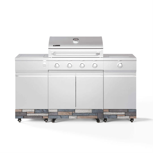 Fresno 5-Burner LP/NG Convertible Grill in Stainless Steel + Ash Stone - TYTUS Grills