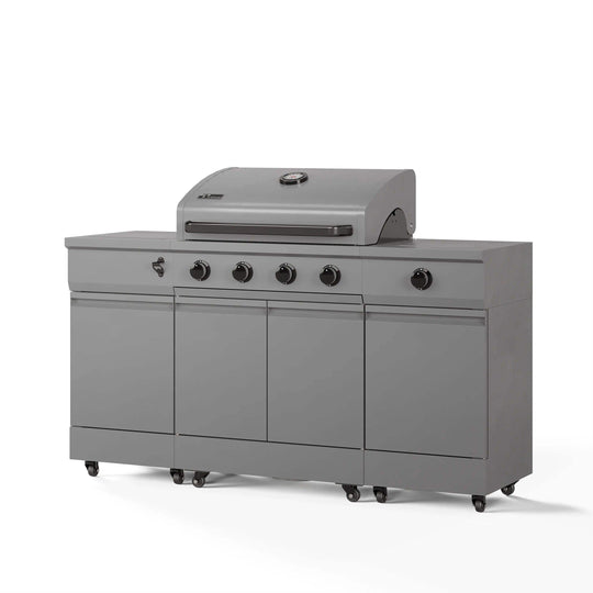 Fresno Series Gunmetal Gray Fresno 5-Burner LP/NG Convertible Grill in Gunmetal - TYTUS Grills