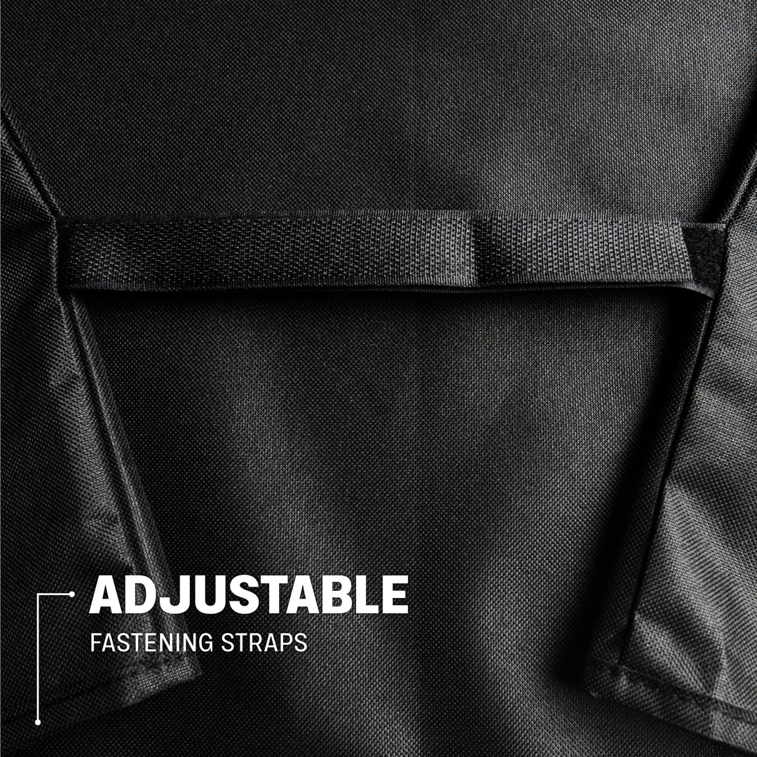 TYTUS Grill Cover with Adjustable Fastening Straps, Close-up Detail for Secure Outdoor Grill Protection