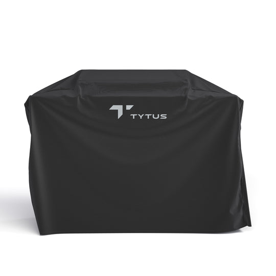 TYTUS Island Grill Cover: Black Weather-Resistant Grill Cover with TYTUS Logo, Outdoor Grill Protection