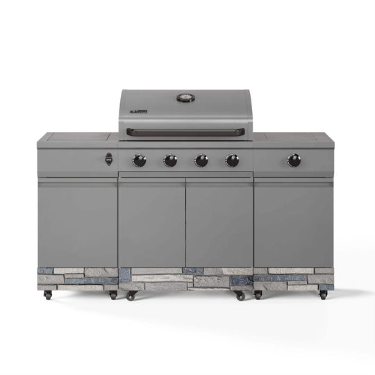 Fresno 5-Burner LP/NG Convertible Grill in Gunmetal + Shadow Stone - TYTUS Grills