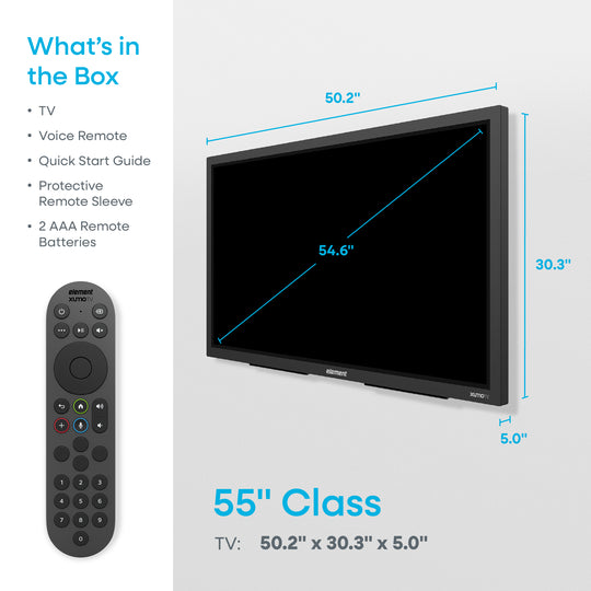 Element 55" 4K Partial Sun Outdoor Xumo TV