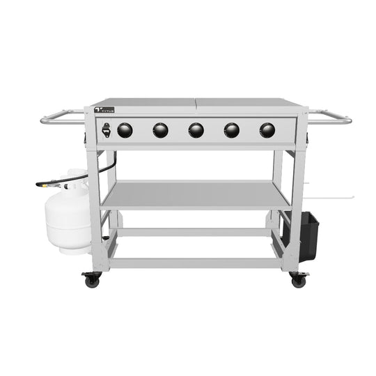 TYTUS Anaheim 5-Burner 36” Gas Griddle with Tool Set and Cover