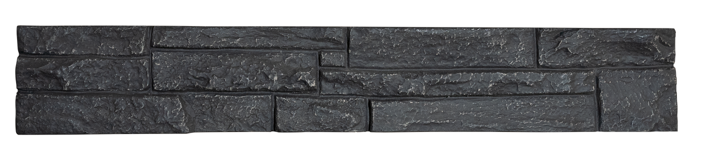 Onyx Black Island + Graphite Faux Stone Panels