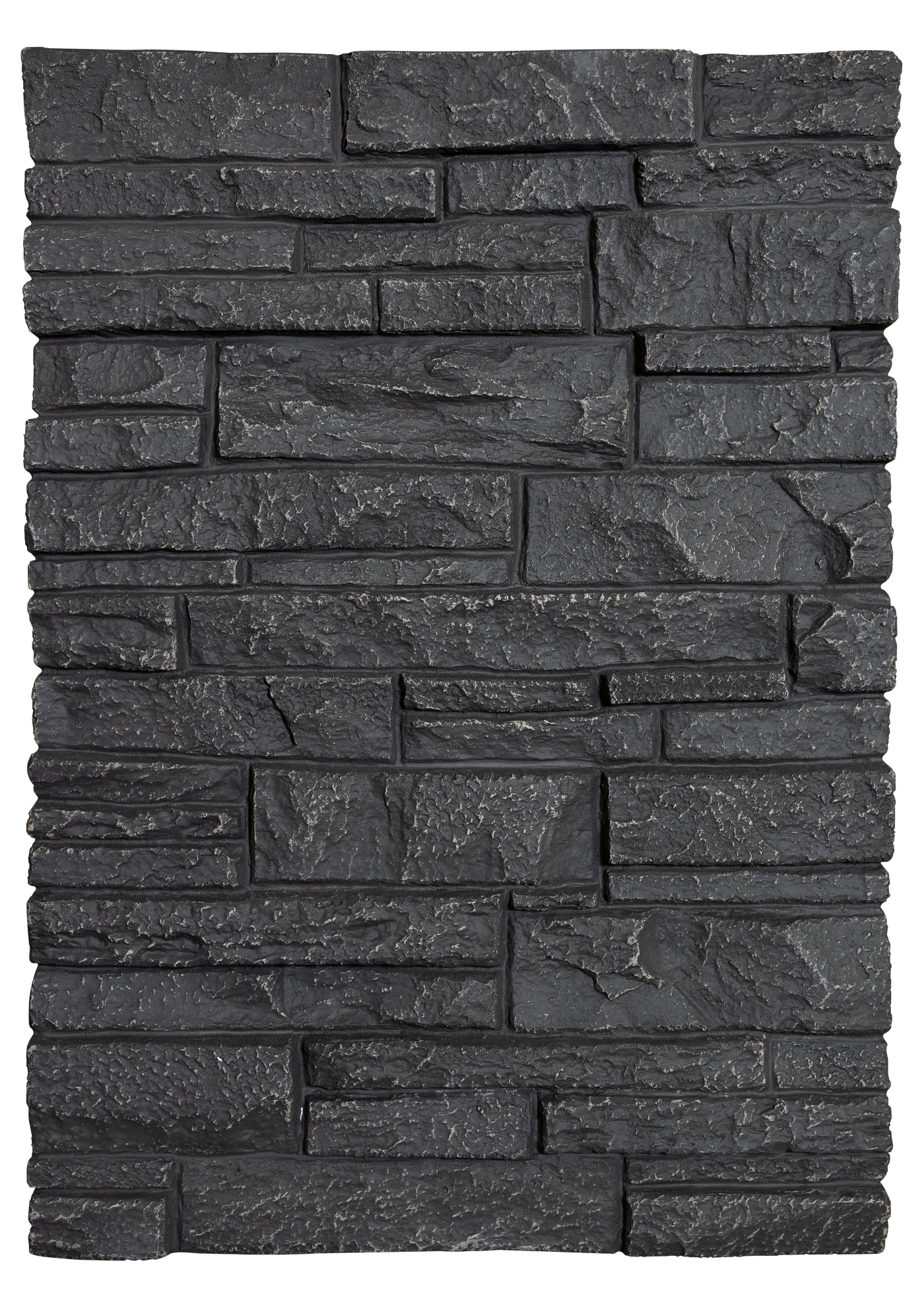 Charcoal Gray Island + Graphite Faux Stone Panels